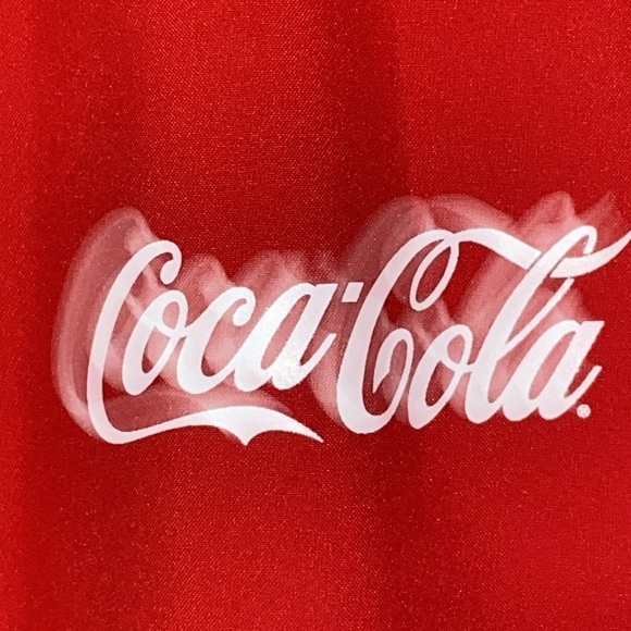 COCA COLA LOGO JACKET  UNBRANDED SIZE Large  RED jacket BLACK ZIPPER WHITE LOGO - Picture 12 of 12